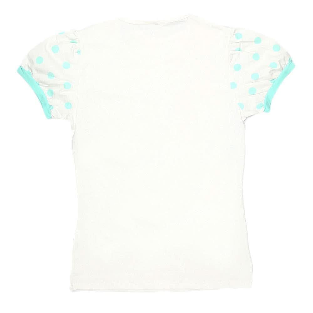 Girls Half Sleeve Printed T-Shirt - White - test-store-for-chase-value