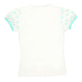 Girls Half Sleeve Printed T-Shirt - White - test-store-for-chase-value