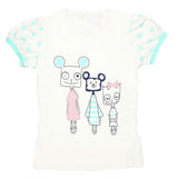 Girls Half Sleeve Printed T-Shirt - White - test-store-for-chase-value
