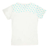 Girls Half Sleeve Printed T-Shirt - White - test-store-for-chase-value