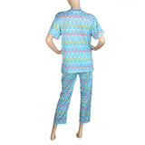 Women's 2 Piece Night Suit - Light Blue - test-store-for-chase-value