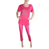 Women's 2 Piece Night Suit - Pink - test-store-for-chase-value