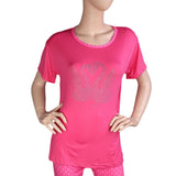 Women's 2 Piece Night Suit - Pink - test-store-for-chase-value