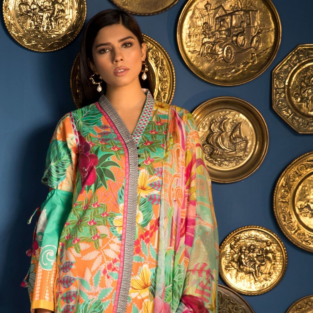 Sapphire Garden Picnic B 3 Piece Lawn Suit - test-store-for-chase-value