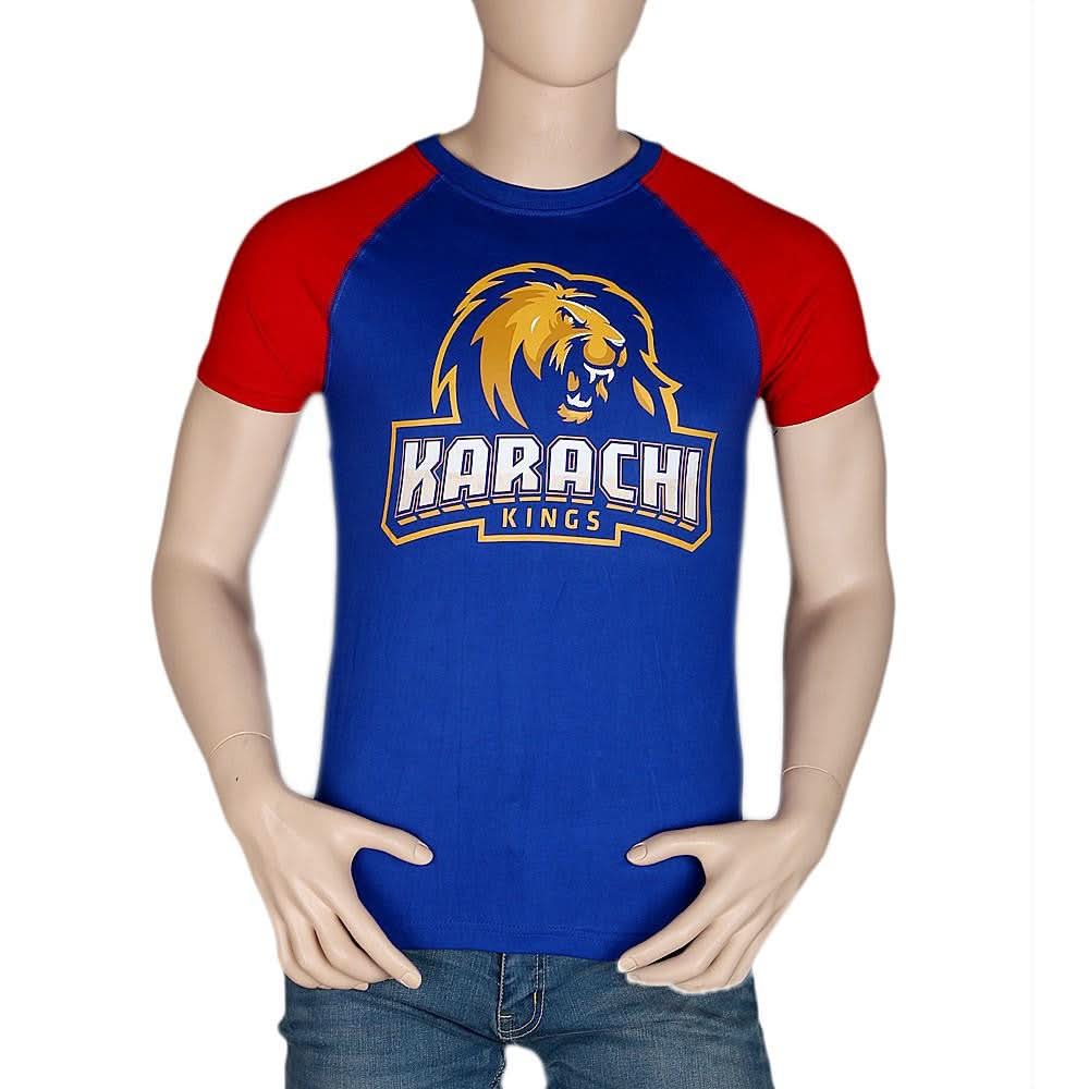 Karachi Kings T-Shirt For Men - Blue -  Blue - test-store-for-chase-value