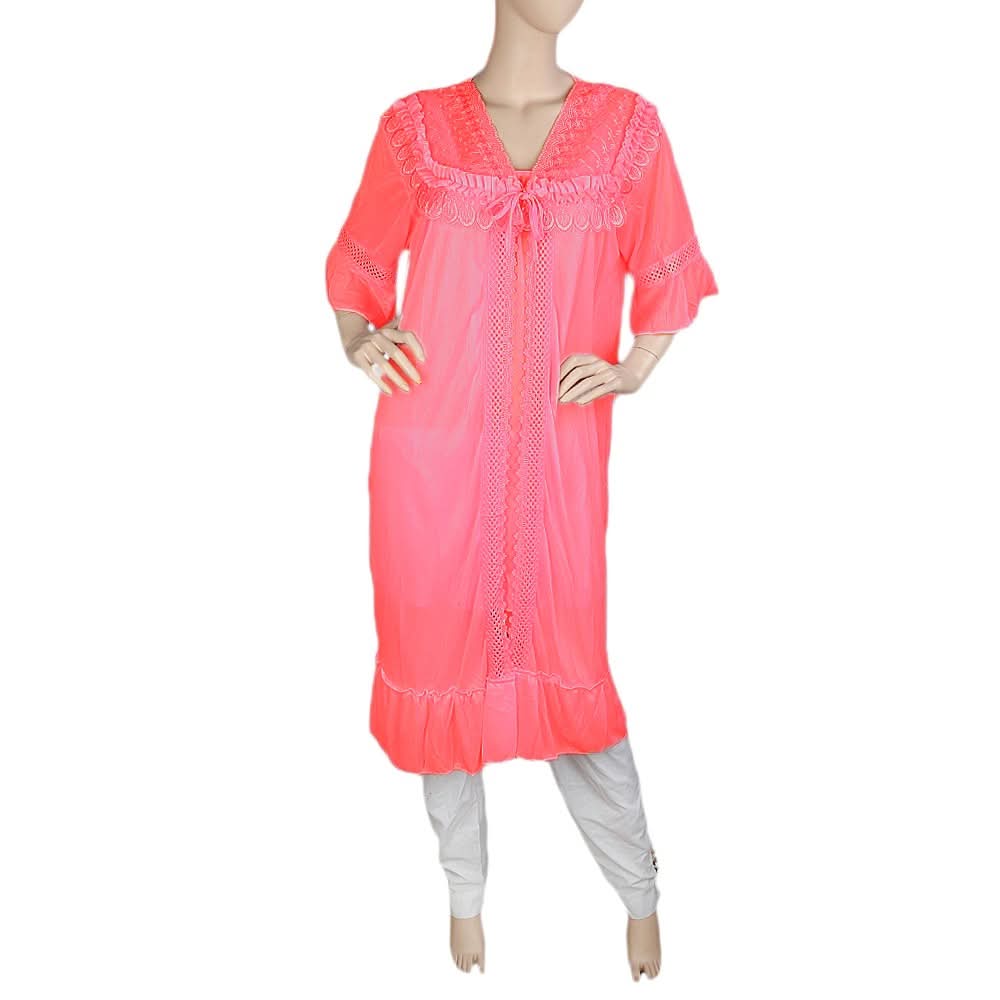 Women's Nighty 2 Pcs Set - Pink -  Pink - test-store-for-chase-value