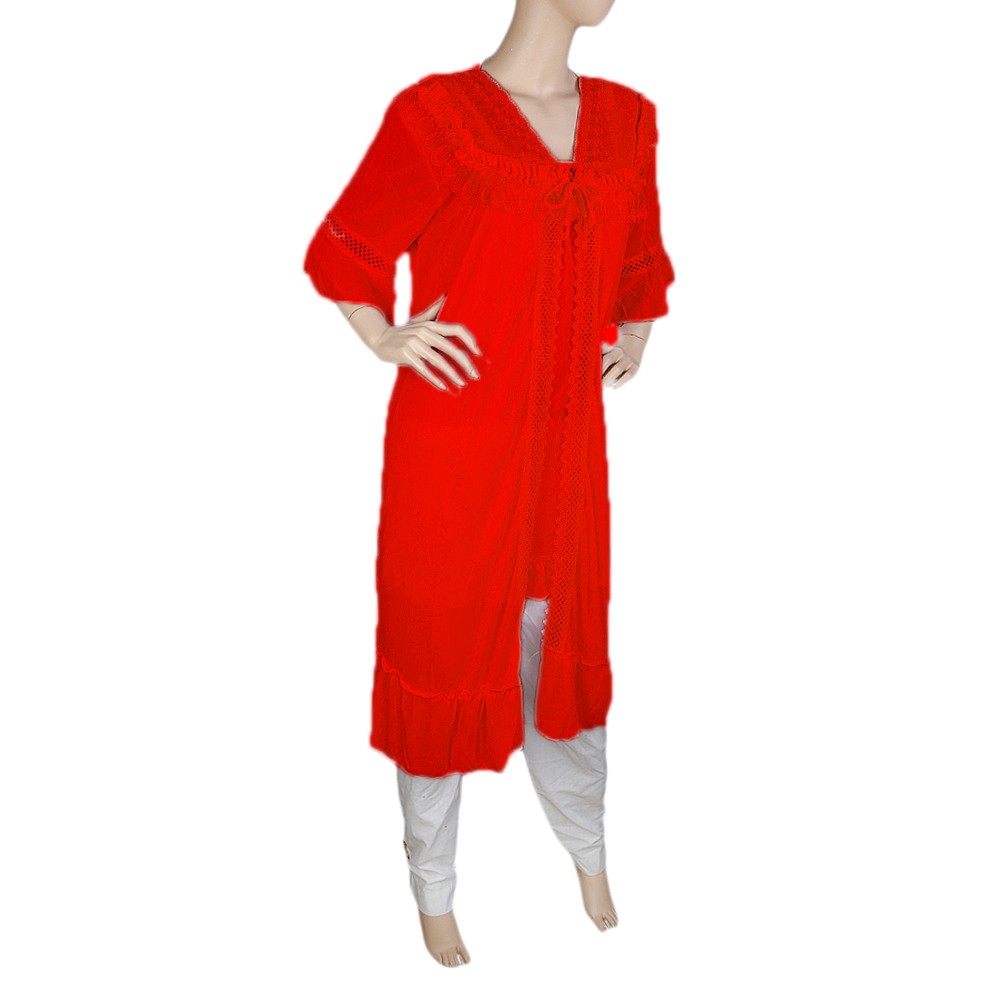 Women's Nighty 2 Pcs Set - Red -  Red - test-store-for-chase-value