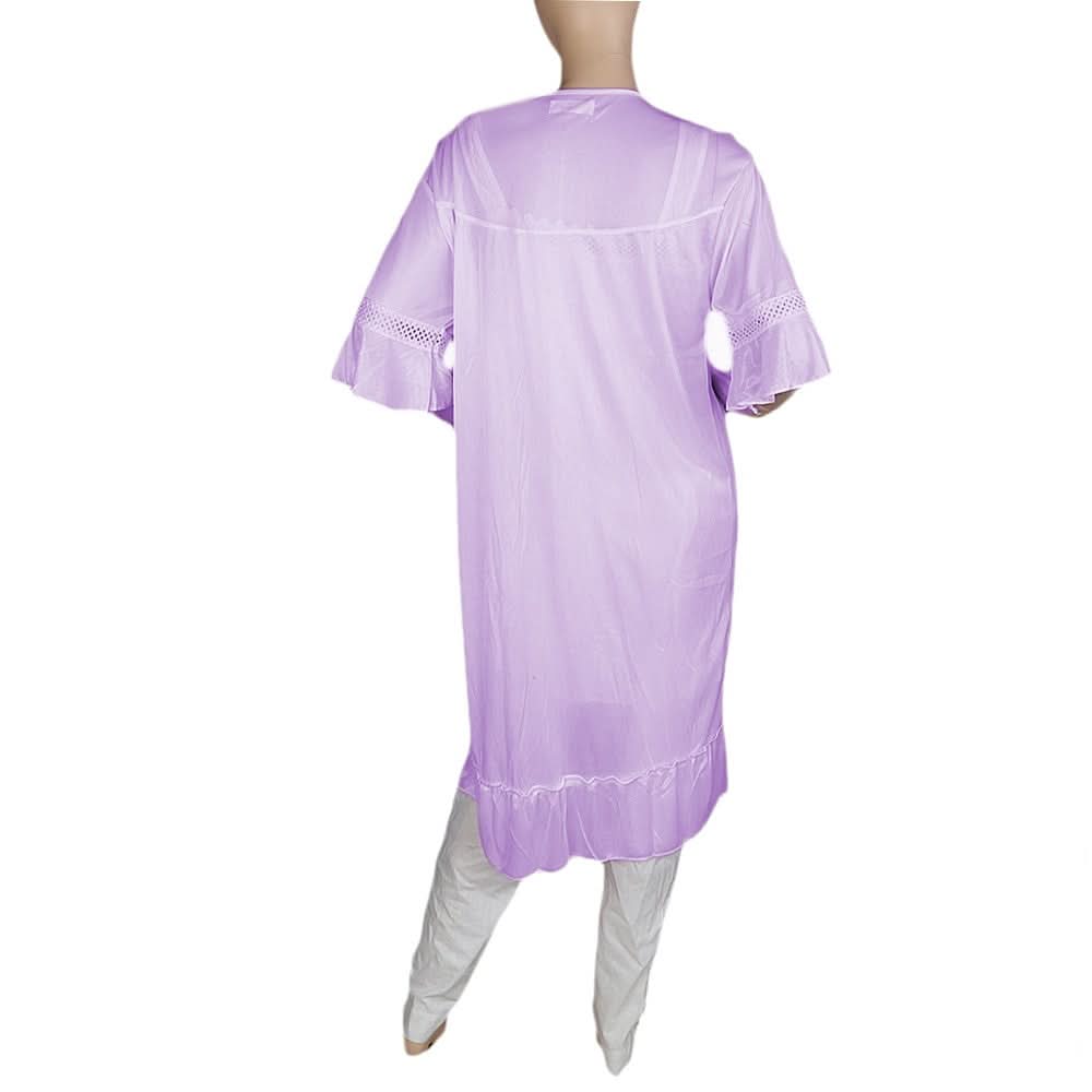 Women's Nighty 2 Pcs Set - Purple -  Purple - test-store-for-chase-value