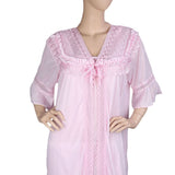 Women's Nighty 2 Pcs Set - Tea Pink - test-store-for-chase-value