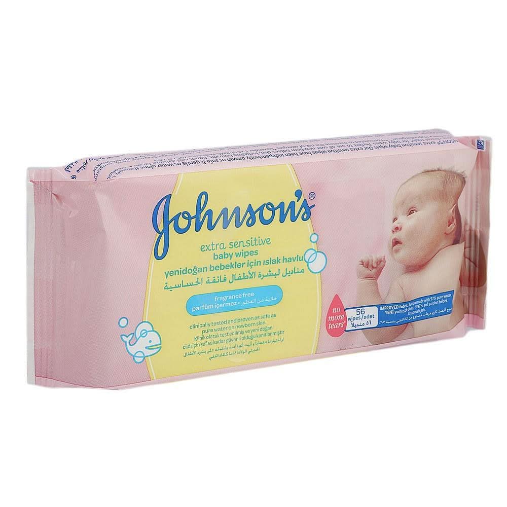 Johnson's Baby Wipes Extra Sensitive 56 Pcs - test-store-for-chase-value