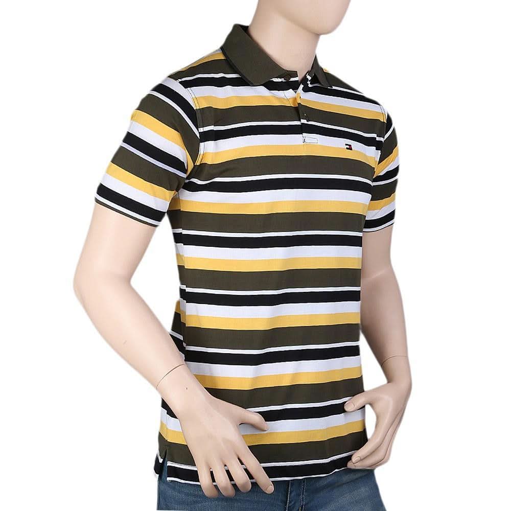 Men's Collar Half Sleeve T-Shirt - Multi -  Multi - test-store-for-chase-value