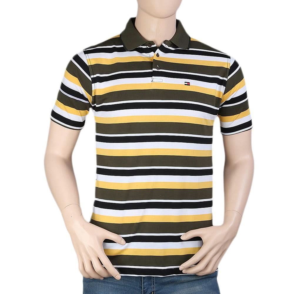 Men's Collar Half Sleeve T-Shirt - Multi -  Multi - test-store-for-chase-value