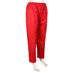 Women's Embroidered Trouser - Red -  Red - test-store-for-chase-value