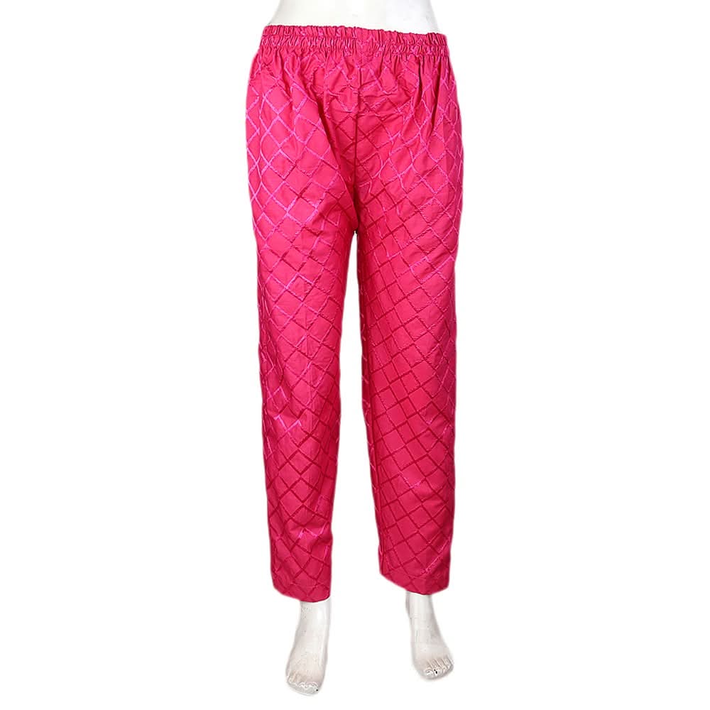 Women's Embroidered Trouser - Pink -  Pink - test-store-for-chase-value