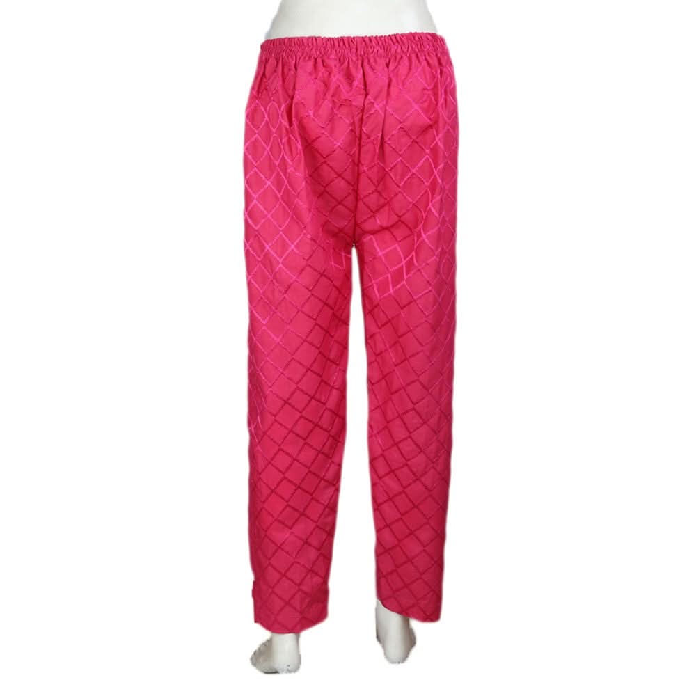 Women's Embroidered Trouser - Pink -  Pink - test-store-for-chase-value