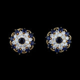 American Diamond Ear Tops - Blue - test-store-for-chase-value