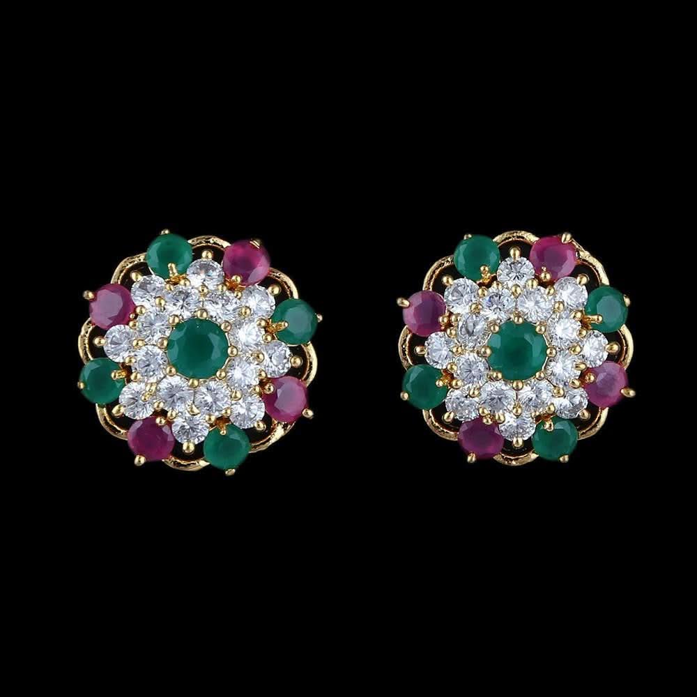 American Diamond Ear Tops - Multi - test-store-for-chase-value