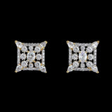 American Diamond Ear Tops - Golden & Silver - test-store-for-chase-value