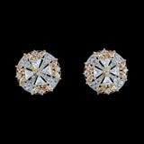 American Diamond Ear Tops - Silver & Golden - test-store-for-chase-value
