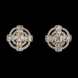 American Diamond Ear Tops - Golden - test-store-for-chase-value