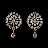 American Diamond Ear Tops - Golden - test-store-for-chase-value