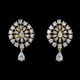 American Diamond Ear Tops - Golden - test-store-for-chase-value