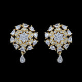 American Diamond Ear Tops - Golden - test-store-for-chase-value