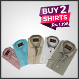 Men's Formal Shirts Pack Of 2 - Multi - test-store-for-chase-value