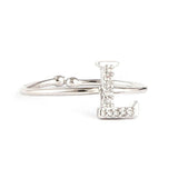 Women's Alphabet Finger Ring - Silver -  Silver - test-store-for-chase-value