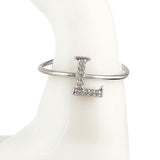 Women's Alphabet Finger Ring - Silver -  Silver - test-store-for-chase-value