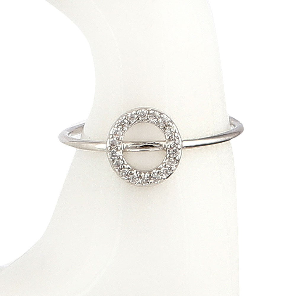 Women's Alphabet Finger Ring - Silver -  Silver - test-store-for-chase-value