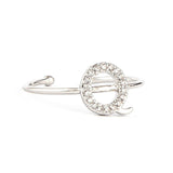 Women's Alphabet Finger Ring - Silver -  Silver - test-store-for-chase-value