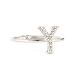 Women's Alphabet Finger Ring - Silver -  Silver - test-store-for-chase-value