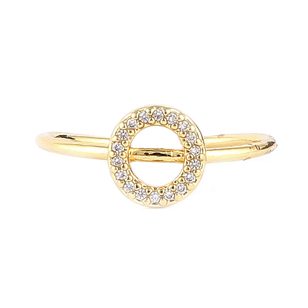 Women's Alphabet Finger Ring - Golden -  Golden - test-store-for-chase-value