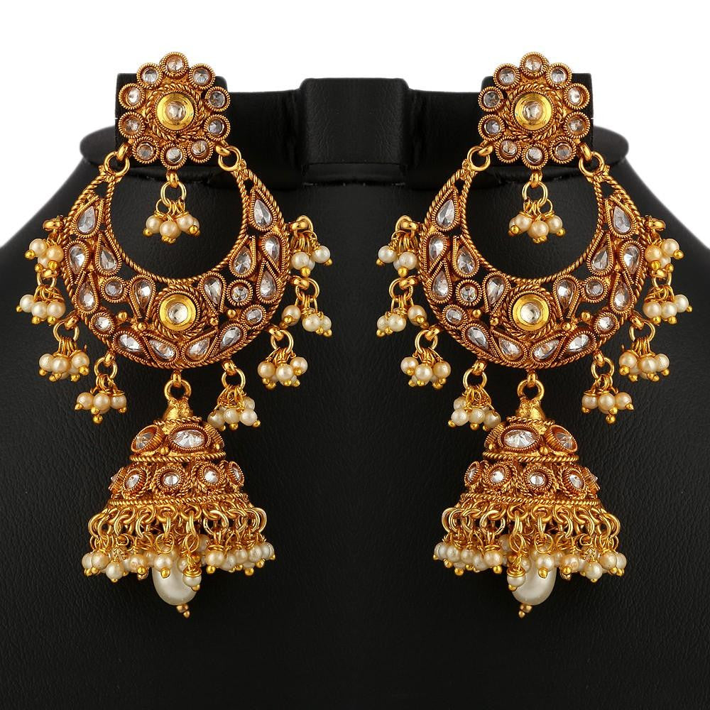 Polki Choker Jewellery Set - Golden - test-store-for-chase-value