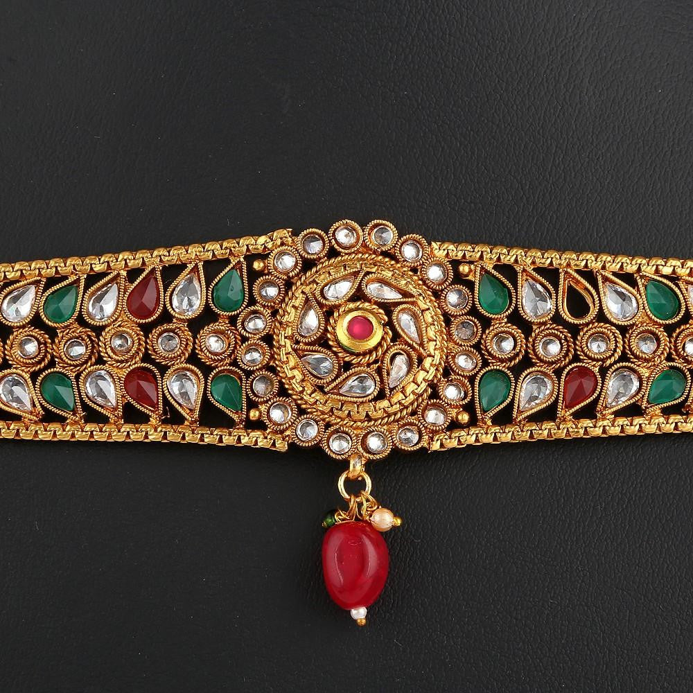 Polki Choker Jewellery Set - Multi - test-store-for-chase-value