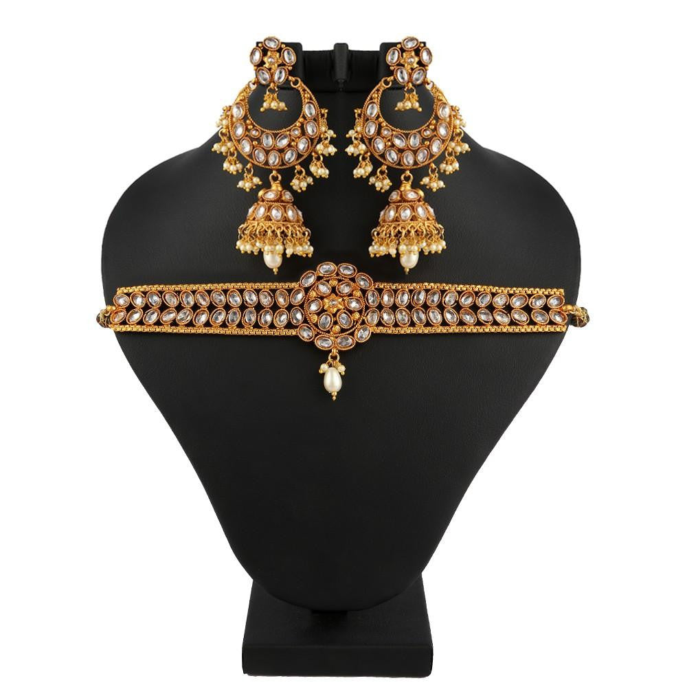 Polki Choker Jewellery Set - Multi - test-store-for-chase-value