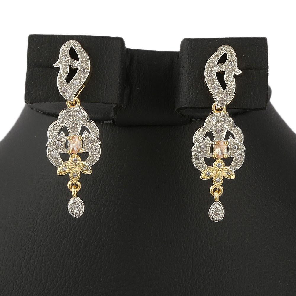 American Diamond Jewellery Set - Golden & Silver - test-store-for-chase-value