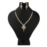 American Diamond Jewellery Set - Golden & Silver - test-store-for-chase-value