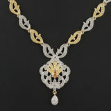 American Diamond Jewellery Set - Golden & Silver - test-store-for-chase-value