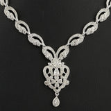 American Diamond Jewellery Set - Silver - test-store-for-chase-value