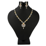 American Diamond Jewellery Set - Silver & Golden - test-store-for-chase-value