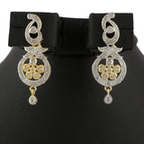 American Diamond Jewellery Set - Silver & Golden - test-store-for-chase-value