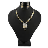 American Diamond Jewellery Set - Silver & Golden - test-store-for-chase-value