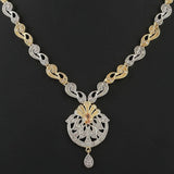 American Diamond Jewellery Set - Silver & Golden - test-store-for-chase-value