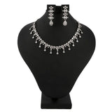 American Diamond Jewellery Set - Silver - test-store-for-chase-value