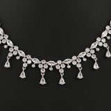 American Diamond Jewellery Set - Silver - test-store-for-chase-value