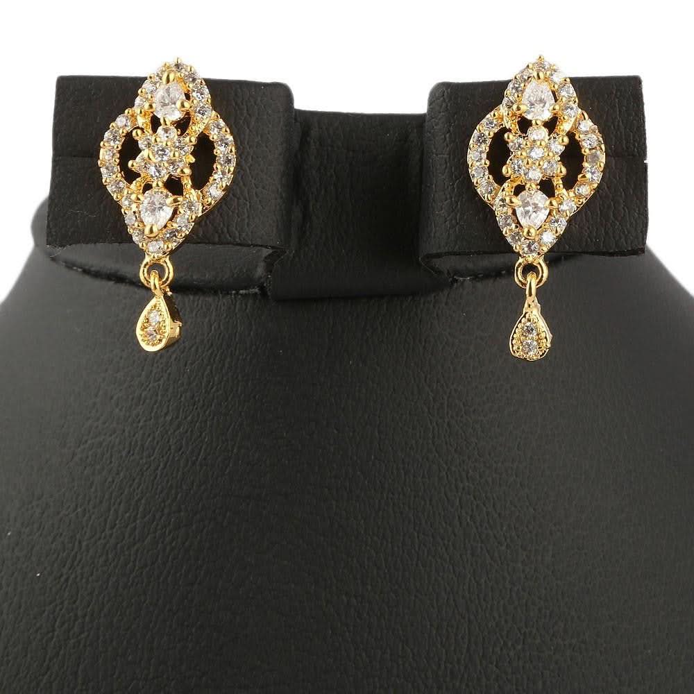 American Diamond Locket Set - Golden & Silver - test-store-for-chase-value