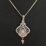 American Diamond Locket Set - Golden & Silver - test-store-for-chase-value