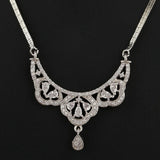 American Diamond Locket Set - Silver - test-store-for-chase-value
